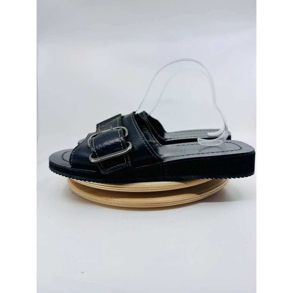 Harley-Davidson Leather Slides Shoes Men's 9 Black Motorcycle Sandals